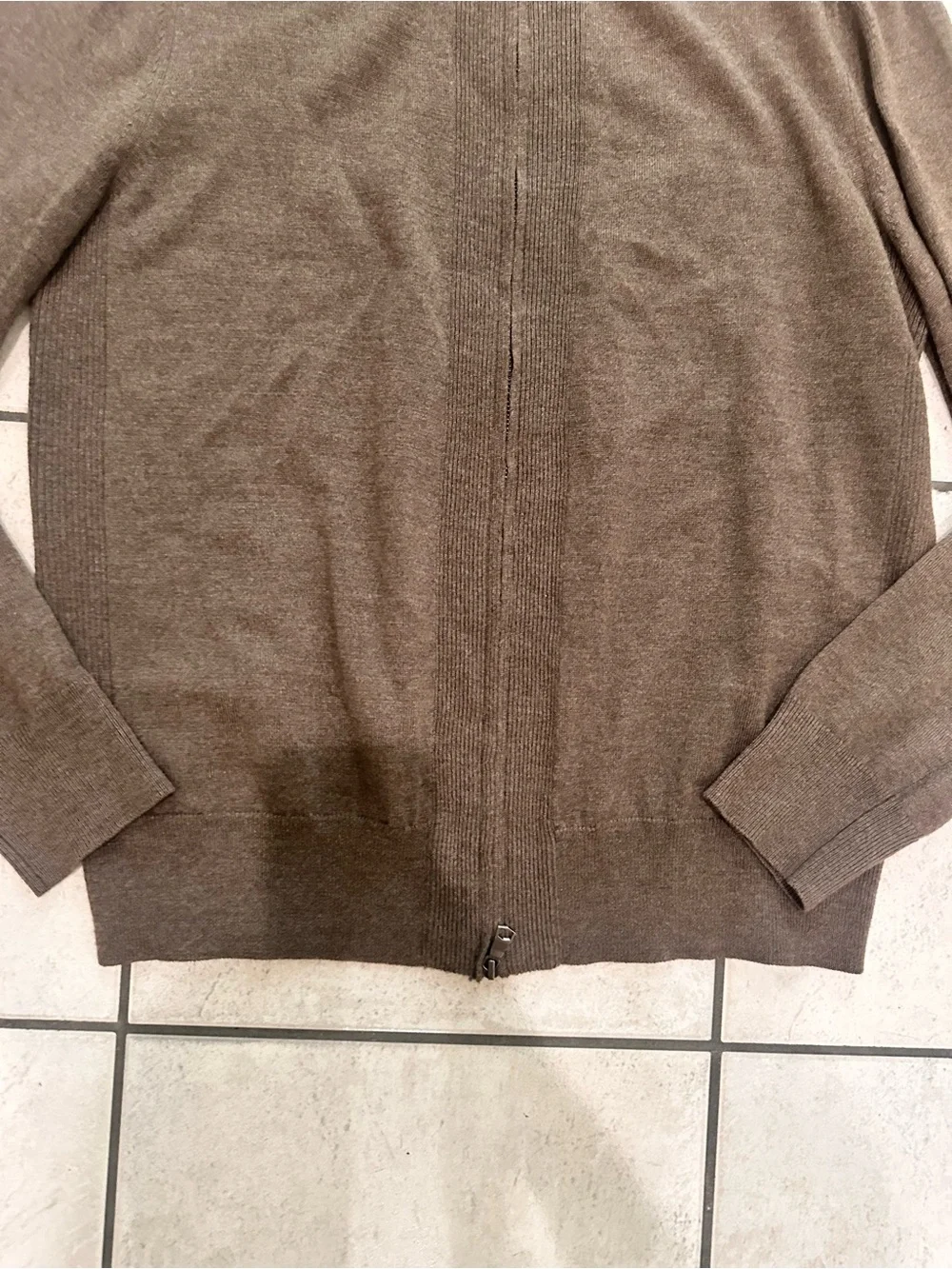 Banana Republic Extra Fine Merino Men's Full-Zip Mock Neck Sweater Jacket L